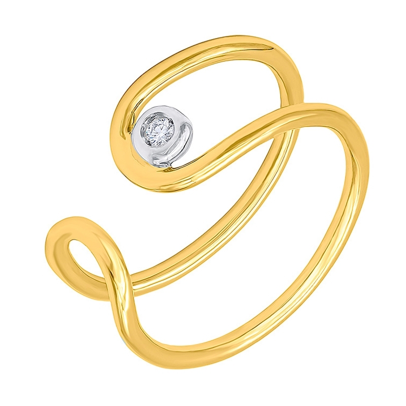 Anillo oro amarillo/blanco 1ª ley y diamante. - REF. N-Nº645AS 0