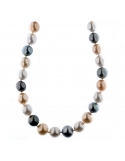 Producto anterior Collar de perlas multicolor con cierre de oro blanco. - REF. N-101168H