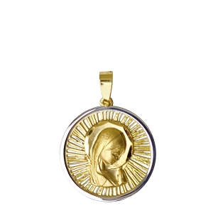 Medalla virgen en oro 18 k. - REF. 228280 Loalba