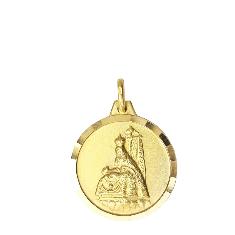 Medalla virgen de las angustias en oro amarillo 18k. - REF. YO-1000220/18A 0