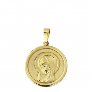 Medalla virgen en oro amarillo 18 k. - REF. 000-07805