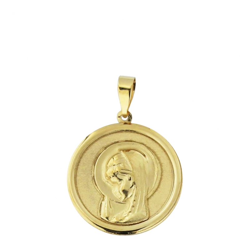 Medalla virgen en oro amarillo 18 k. - REF. 000-07805 0