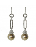Producto anterior Pendientes oro blanco 18 k, diamantes y perlas tahití. - REF. N-5299P