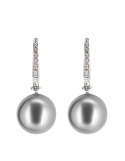 Producto anterior Pendientes oro blanco 18 k, diamtes y perlas Tahití. - REF. N-3274BP
