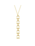 Producto anterior Colgante con cadena cuadrados en oro amarillo y diamantes. - REF. 102778